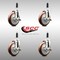 Service Caster 5 Inch 316SS Maroon Poly Swivel 3/4 Inch Expanding Stem Caster Set Brake SCC SCC-SS316EX20S514-PPUB-MRN-TLB-34-4 - alternate 1